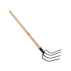 Forcado Curvo 4 Dentes com Cabo de Madeira Ramada