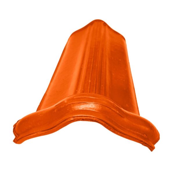 Telha Cumeeira Cerâmica Resinada Vermelha 0,42×0,23m ArtPlan