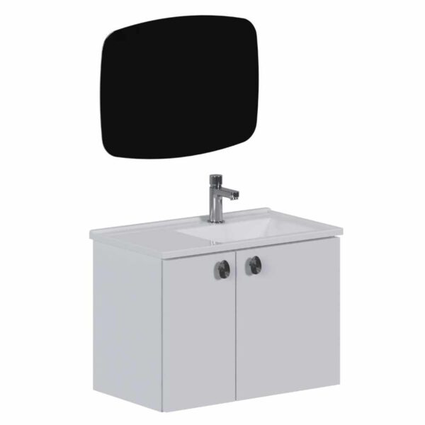 Kit Gabinete para Banheiro Aço Tarumã 60cm