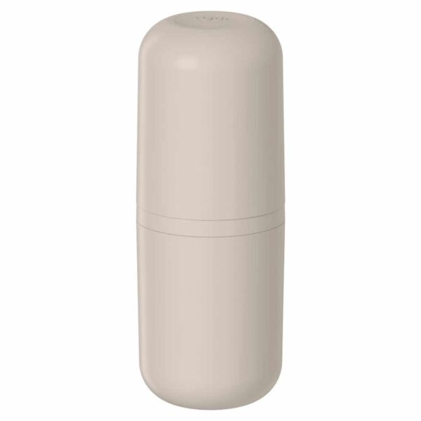 Porta Escova Bold com Tampa Bege