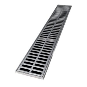 Conjunto Grelha Pedestre Alumínio Natural 15x100cm Delta