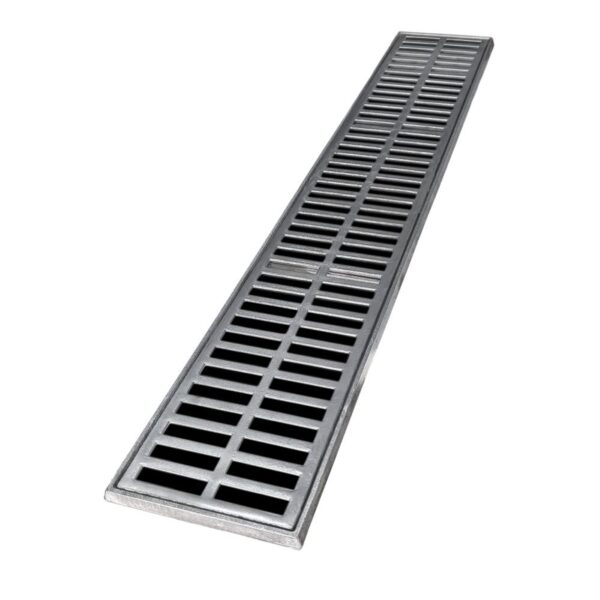 Conjunto Grelha Pedestre Alumínio Natural 15x100cm Delta