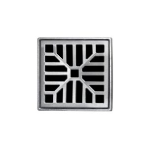 Conjunto Grelha Pedestre Alumínio Natural 15x15cm Delta