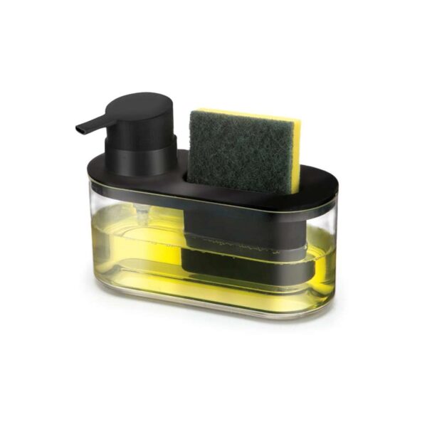 Dispenser para Cozinha Detergente e Bucha Preto