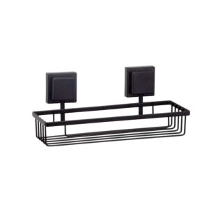 Porta Shampoo Retangular Adesivo para Banheiro Piatina Preto