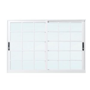 Janela de Correr 2 Folhas com Grade Alumínio Branco 100x150cm Lider