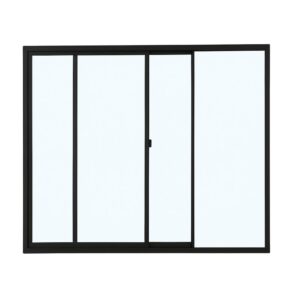 Janela de Correr 2 Folhas sem Grade Alumínio Preto Lider