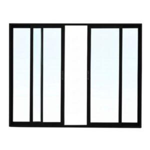 Janela de Correr 4 Folhas com Grade Alumínio Preto Lider