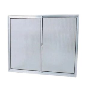 Janela de Correr 2 Folhas sem Grade Vidro Canelado Branco Lider