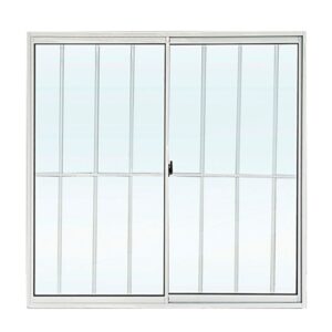 Janela de Correr 2 Folhas com Grade Alumínio Branco 80x80cm Lider