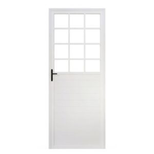 Porta Lambril Alumínio Branco com Vidro Reflex 210x80cm Lider