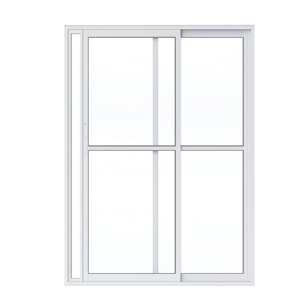 Porta de Correr 2 Folhas Alumínio Brilhante Lider