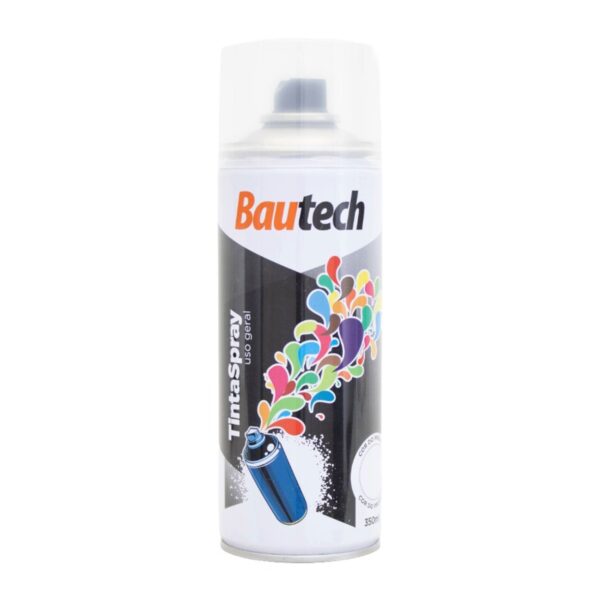 Tinta Spray Uso Geral Verniz Transparente 350ml Bautech