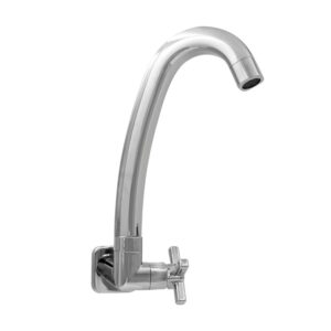 Torneira para Cozinha Parede 1/4V Bica Alta ABS Cromado C21
