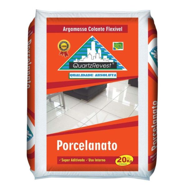 Argamassa Interna/Externa Porcelanato Interno Cinza 20kg Quartz Revest
