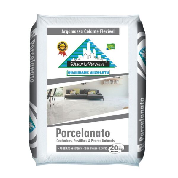Argamassa Interna/Externa AC3 Branca 20kg Quartz Revest