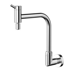Torneira para Cozinha Parede 1/4V Bica Alta Cromado 90° Nova Lóggica