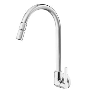 Torneira para Cozinha Parede 1/4V Bica Alta Cromado Gali