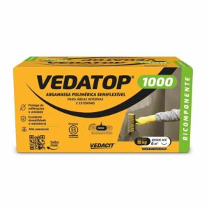 Argamassa Polimérica Semiflexível Bicomponente 18kg Vedatop 1000