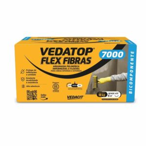 Argamassa Polimérica Flexível Fibras Bicomponente 18kg Vedatop 7000