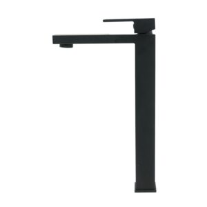 Torneira para Banheiro Mesa 1/4V Bica Alta Preto Fosco Square