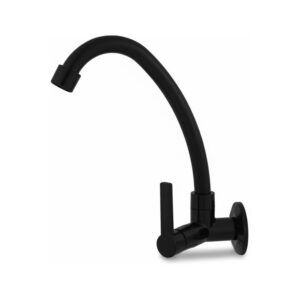 Torneira para Cozinha Parede 1/4V Bica Alta Preto C29 ABS
