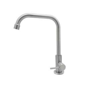 Torneira para Cozinha Mesa 1/4V Bica Alta Escovada 3840