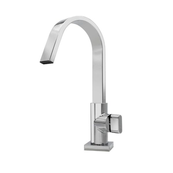 Torneira para Banheiro Mesa 1/4V Bica Alta Cromada Zen