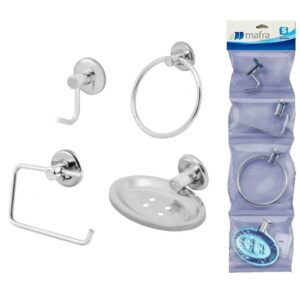 Kit Acessórios para Fixar Metal Fit com 4 peças Cromado