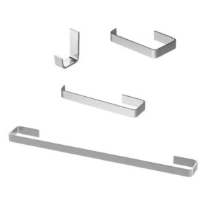 Kit Acessórios para Fixar Metal Square com 4 peças Cromado