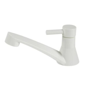 Torneira para Banheiro Mesa 1/4V Bica Baixa ABS Branca 1194 W60