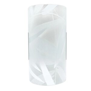 Arandela Bambu em Vidro Branco para 1 Lâmpada E27 VMC