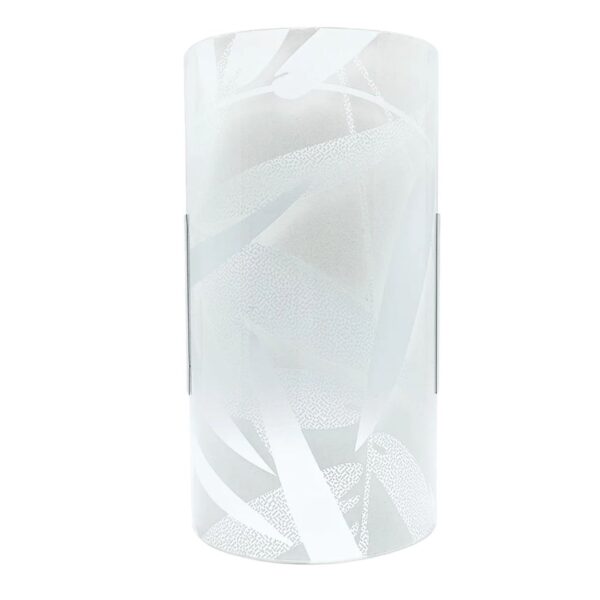 Arandela Bambu em Vidro Branco para 1 Lâmpada E27 VMC