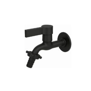 Torneira Tanque/Jardim Parede Bica Curta Preto 1128 Alpha