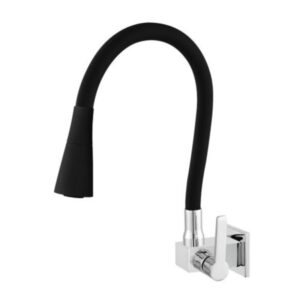 Torneira para Cozinha Parede 1/4V Bica Alta Cromado Double C55