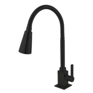 Torneira para Cozinha Mesa 1/4V Bica Alta Preto Cônica C55