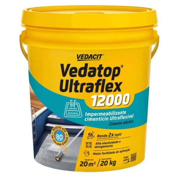 Vedatop Ultraflex 12000 Impermeabilizante Cimento Elástico 20Kg