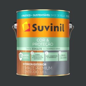 Esmalte Premium Base Água Fosco Cor e Proteção Preto Suvinil