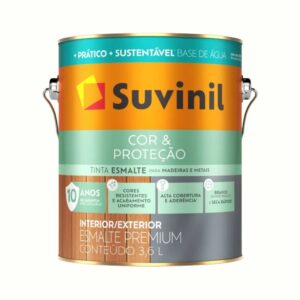 Esmalte Premium Base Água Brilhante Cor e Proteção Branco Suvinil