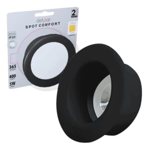 Spot LED de Embutir Comfort Redondo Preto 5W Bivolt Avant