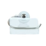 Porta Papel Higiênico Design com Tampa Branco Toralf