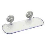 Porta Shampoo Reto para Banheiro 36x20cm ABS Plástico Cromado Toralf