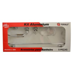 Kit Acessórios para Fixar ABS Aluminium com 5 peças Cromado Toralf