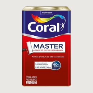 Tinta Premium Acrílica Fosco Master Branco Gelo 18L Coral