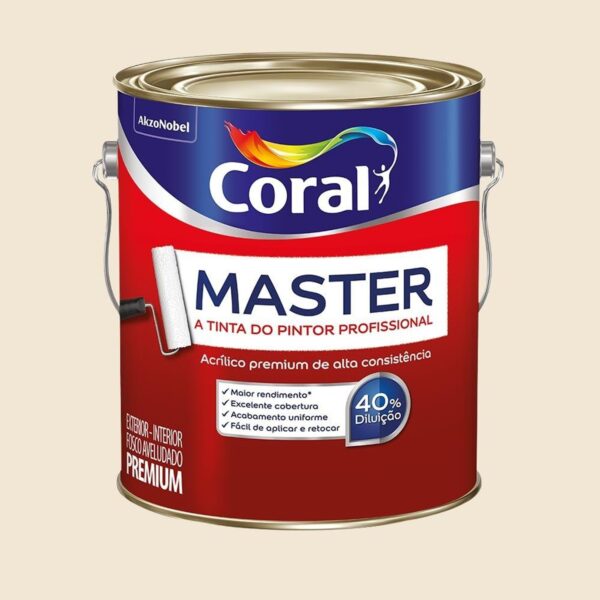 Tinta Premium Acrílica Fosco Master 3,6L Coral