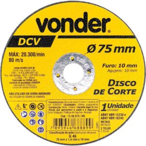 Disco de Corte para Aço Inox 3″ DCV Vonder
