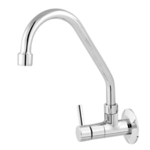 Torneira para Cozinha Parede 1/4V Bica Alta Cromada C60 2260