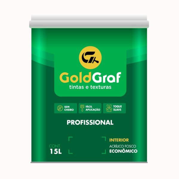 Tinta Econômica Acrílica Fosco Branco 15L Goldgraf