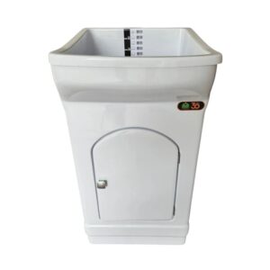 Kit Gabinete Lavanderia com Tanque Londres 47cm Branco Fiberblu