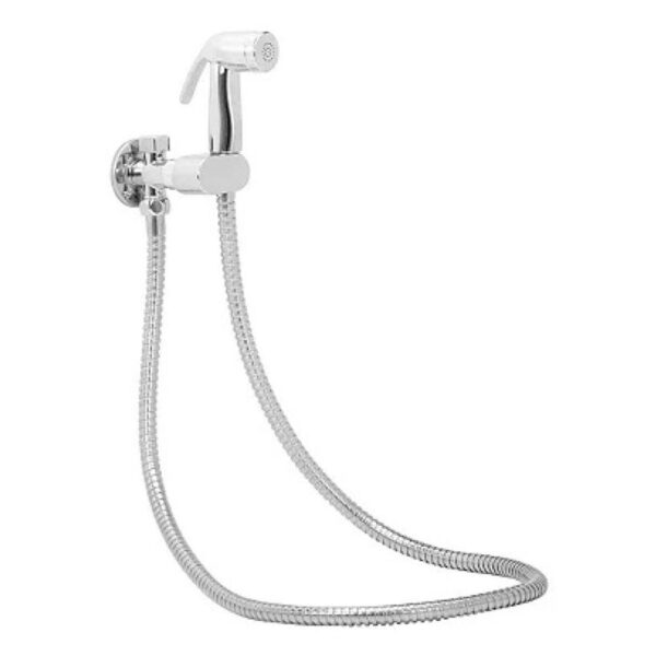 Ducha Higiênica Metálica Registro Cromado 1/4V com Suporte Integrado